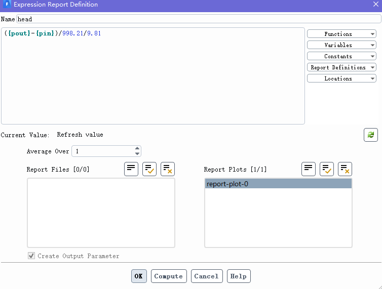 Fluent中监测扬程的公式编辑、无量纲化以及单位变更